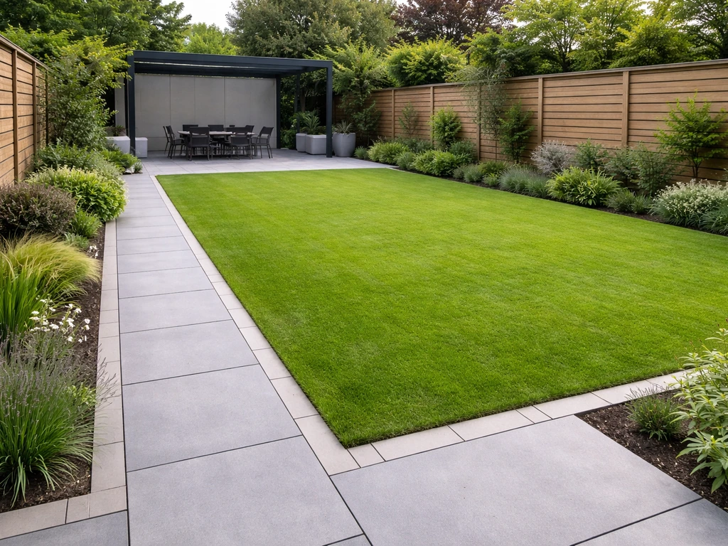 Tuin met gras en tegels: doe-het-zelf gids, aanleg en onderhoud