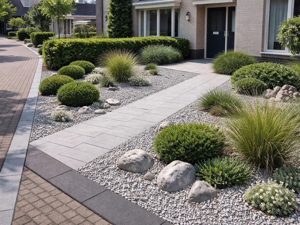 Voortuin aanleggen zonder gras: stappenplan, bodem en kosten