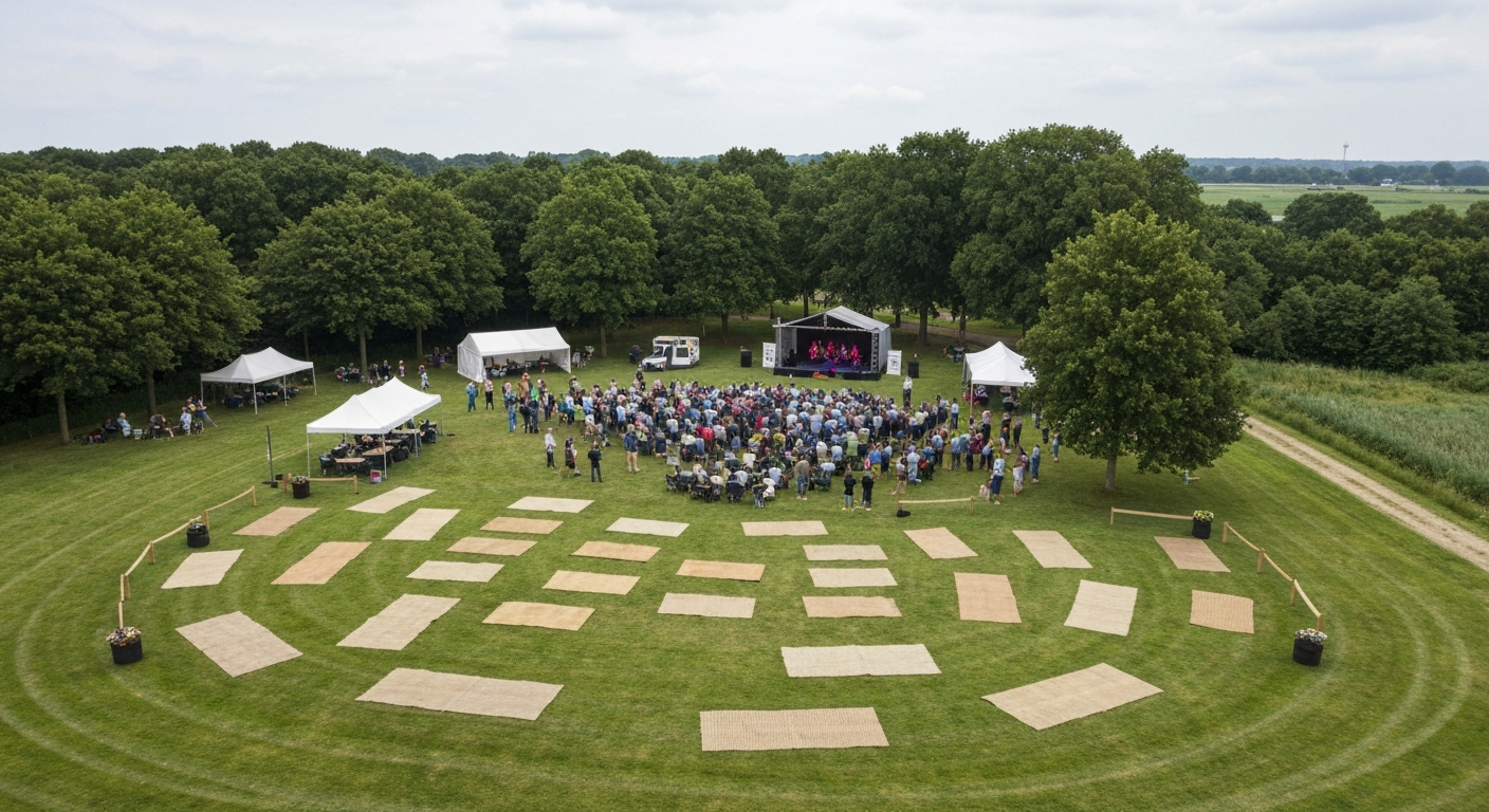 Festivalterrein: gras erop Loosbroek, stappenplan en tips